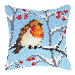 Orchidea Winter Bird Cushion Latch Hook Christmas Kit