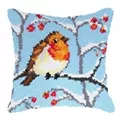 Image of Orchidea Winter Bird Cushion Latch Hook Christmas Kit
