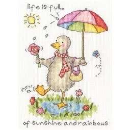 Bothy Threads Sunshine And Rainbows Cross Stitch Kit