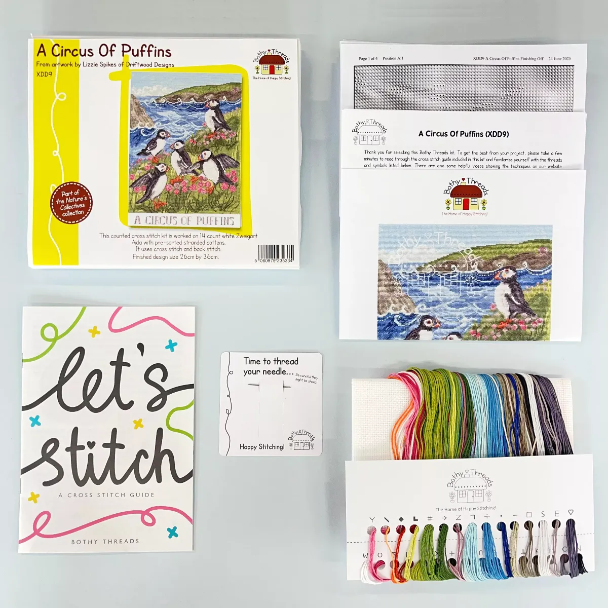Bothy Threads A Circus Of Puffins Cross Stitch Kit — image 3