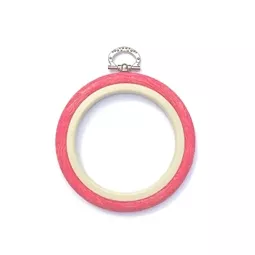 Nurge Flexi Hoop Round 9.5cm - Pink Embroidery Hoop Accessory