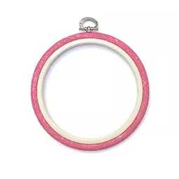 Nurge Flexi Hoop Round 17cm - Pink Embroidery Hoop Accessory