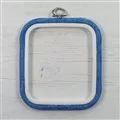 Image of Nurge Square (Rectangular) Flexi Embroidery Hoop - 12.5 x 14.5cm - Blue