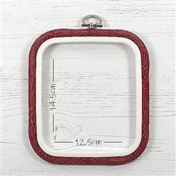 Nurge Flexi Hoop Square 12.5 x 14.5cm - Red Embroidery Hoop Accessory