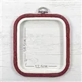 Image of Nurge Square (Rectangular) Flexi Embroidery Hoop - 12.5 x 14.5cm - Red