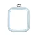 Image of Nurge Square (Rectangular) Flexi Embroidery Hoop - 12.5 x 14.5cm - White