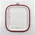 Image of Nurge Square (Rectangular) Flexi Embroidery Hoop - 18 x 20cm - Red