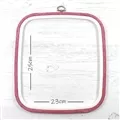 Image of Nurge Square (Rectangular) Flexi Embroidery Hoop - 23 x 25cm - Pink