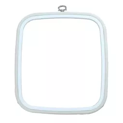 Nurge Flexi Hoop Square 23 x 25cm - White Embroidery Hoop Accessory