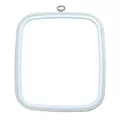 Image of Nurge Square (Rectangular) Flexi Embroidery Hoop - 23 x 25cm - White