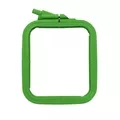 Image of Nurge Square (Rectangular) Plastic Embroidery Hoop - 11 x 9.5cm - Green