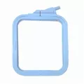 Image of Nurge Square (Rectangular) Plastic Embroidery Hoop - 11 x 9.5cm - Blue