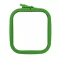Image of Nurge Square (Rectangular) Plastic Embroidery Hoop - 14.5 x 16.5cm - Green