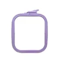 Image of Nurge Square (Rectangular) Plastic Embroidery Hoop - 14.5 x 16.5cm - Lilac