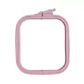 Image of Nurge Square (Rectangular) Plastic Embroidery Hoop - 14.5 x 16.5cm - Pink