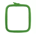Image of Nurge Square (Rectangular) Plastic Embroidery Hoop - 19.5 x 22cm - Green