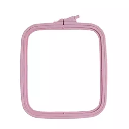 Nurge Square Plastic Hoop 19.5 x 22cm - Pink Embroidery Hoop Accessory