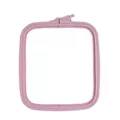 Image of Nurge Square (Rectangular) Plastic Embroidery Hoop - 19.5 x 22cm - Pink