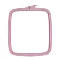 Image of Nurge Square (Rectangular) Plastic Embroidery Hoop - 25 x 28cm - Pink