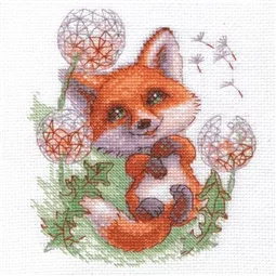 Aine Dandelion Fox Cross Stitch Kit