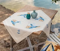 Vervaco Nautical Tablecloth Cross Stitch Kit