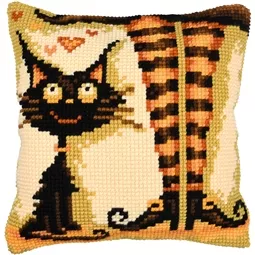 Vervaco Cat Loves her Witch Cushion Cross Stitch Kit