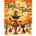 Image of Vervaco Trick or Treat Cross Stitch Kit