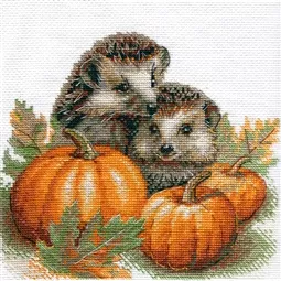 Aine Hedgehogs in the Harvest Cross Stitch Kit