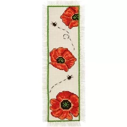 Permin Poppies Bookmark Cross Stitch Kit