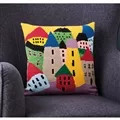 Image of Permin Crooked Houses Cushion Cross Stitch Kit