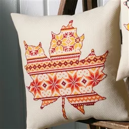 Leaf with Pattern Cushion