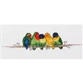 Image of Permin Lovebirds Cross Stitch Kit