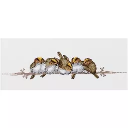Permin Golden Crested Wrens Cross Stitch Kit