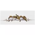 Image of Permin Golden Crested Wrens Cross Stitch Kit