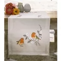 Image of Vervaco Robins Tablerunner Christmas Cross Stitch Kit