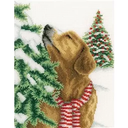 Vervaco Dog in Winter Christmas Cross Stitch Kit