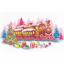Vervaco Gingerbread Locomotive Christmas Cross Stitch Kit