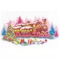 Image of Vervaco Gingerbread Locomotive Christmas Cross Stitch Kit