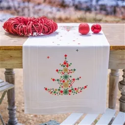 Vervaco Christmas Tree Runner Embroidery Kit