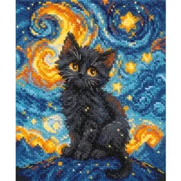 RIOLIS Starry Cat Cross Stitch Kit