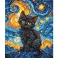 Image of RIOLIS Starry Cat Cross Stitch Kit