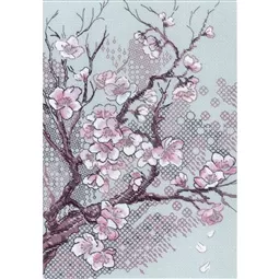 RIOLIS Plum Blossom Blackwork Cross Stitch Kit