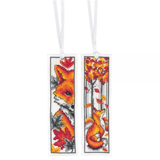 Vervaco Foxes Bookmarks - Set of 2 Cross Stitch Kit