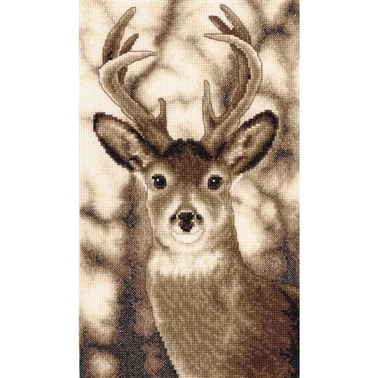 Photo 1 of Vervaco Deer Cross Stitch Kit Image 1 of Vervaco Deer Cross Stitch Kit