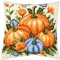 Image of Vervaco Pumpkins Cushion Cross Stitch Kit