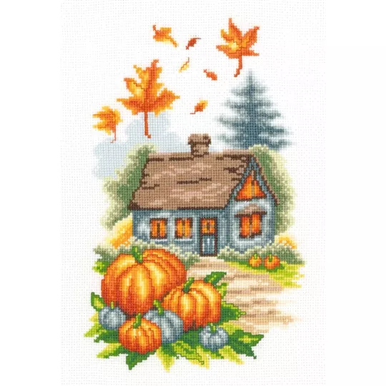 Vervaco Autumn Cottage Cross Stitch Kit
