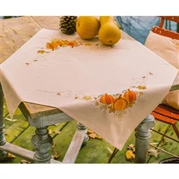 Vervaco Autumn Pumpkins Tablecloth Embroidery Kit