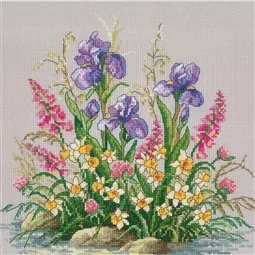 VDV Alpine Irises Cross Stitch Kit