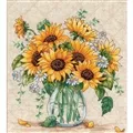 Image of VDV Sunflowers in a Vase Cross Stitch Kit