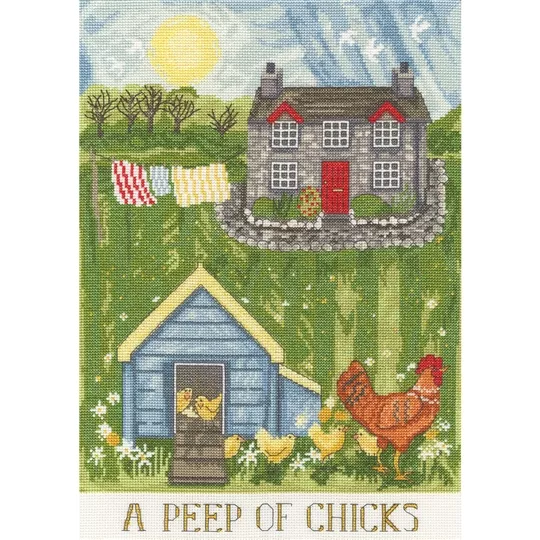 Bothy Threads A Peep Of Chicks Cross Stitch Kit